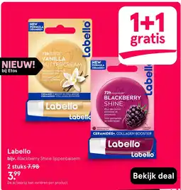 Etos Labello Blackberry Shine lippenbalsem aanbieding