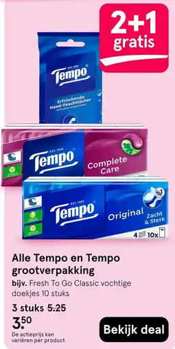 Etos Tempo en Tempo grootverpakking aanbieding