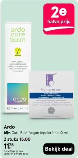 Etos Ardo Care Balm Vegan tepelcrème aanbieding