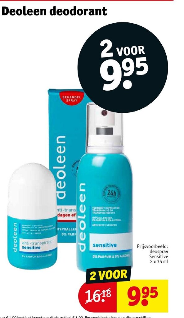 Deoleen deodorant aanbieding bij Kruidvat