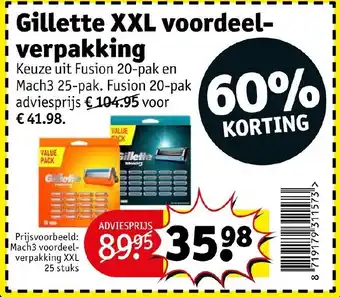 Kruidvat Gillette XXL voordeelverpakking aanbieding