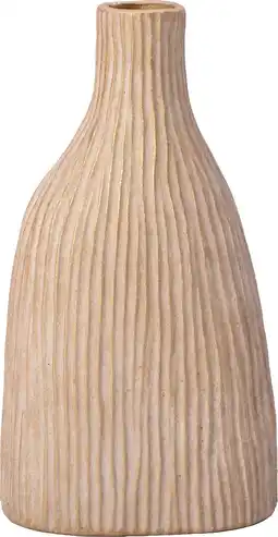 Intratuin Intratuin vaas Hixon beige 17 x 10,2 x 32 cm aanbieding