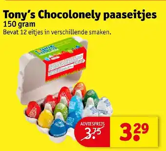 Kruidvat Tony's Chocolonely paaseitjes 150g aanbieding