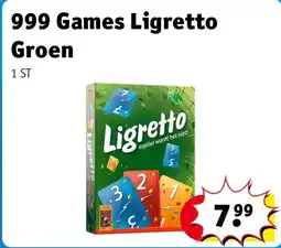 Kruidvat 999 Games Ligretto Groen aanbieding