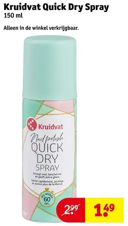 Kruidvat Kruidvat Quick Dry Spray aanbieding