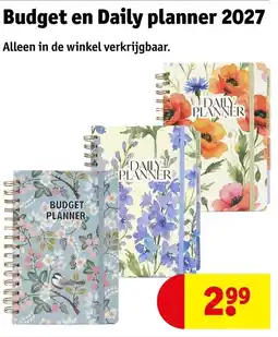 Kruidvat Budget en Daily planner 2027 aanbieding