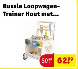 Kruidvat Russle Loopwagen-Trainer Hout met Gereedschap aanbieding