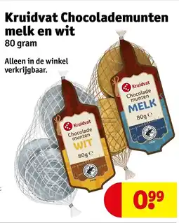 Kruidvat Kruidvat Chocolademunten Melk en Wit aanbieding