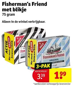 Kruidvat Fisherman's Friend met Blikje aanbieding