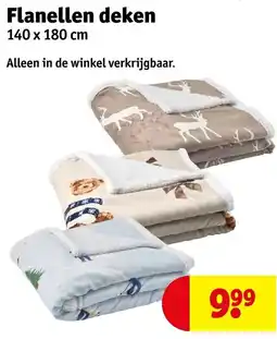 Kruidvat Flanellen Deken aanbieding