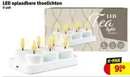Kruidvat LED Oplaadbare Theelichten aanbieding