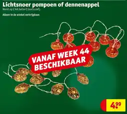 Kruidvat Lichtsnoer Pompoen of Dennenappel aanbieding
