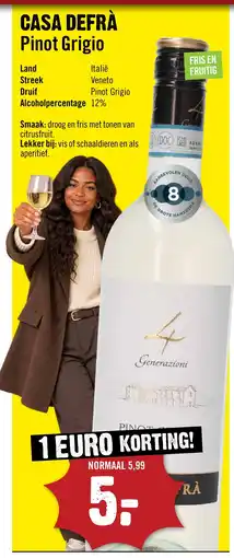 Dirck 3 Casa Defrà Pinot Grigio aanbieding