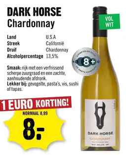 Dirck 3 Dark Horse Chardonnay aanbieding