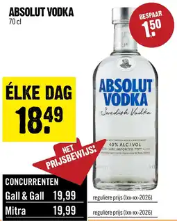 Dirck 3 Absolut Vodka aanbieding