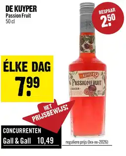 Dirck 3 De Kuyper Passion Fruit aanbieding