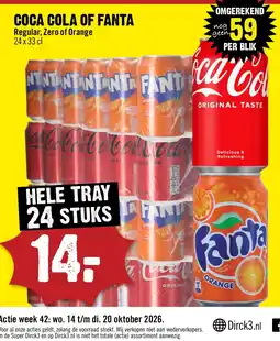 Dirck 3 Coca Cola of Fanta aanbieding