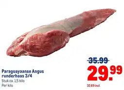 Makro Paraguayaanse Angus runderhaas 3/4 aanbieding