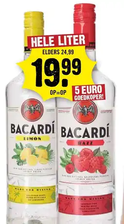 Dirck 3 bacardí limón, bacardí razz aanbieding