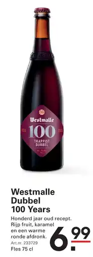 Sligro Westmalle Dubbel 100 Years aanbieding