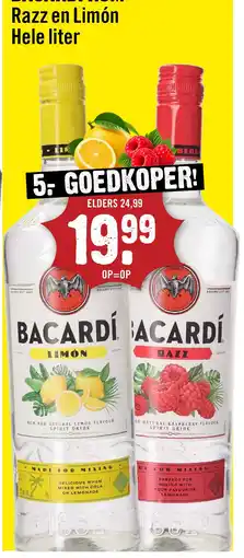 Dirck 3 Bacardi Razz en Limón aanbieding