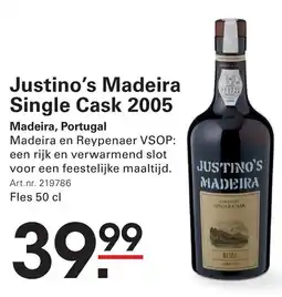 Sligro Justino's Madeira Single Cask 2005 aanbieding