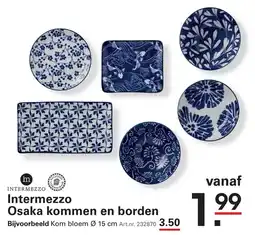 Sligro Intermezzo Osaka kommen en borden aanbieding