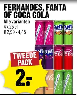 Dirck 3 fernandes, fanta of coca cola aanbieding