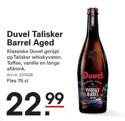 Sligro Duvel Talisker Barrel Aged aanbieding