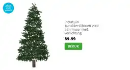 Intratuin Intratuin kunstkerstboom voor aan muur met verlichting aanbieding