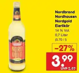 Netto Marken-Discount DE Nordbrand Nordhausen Nordgold Eierlikör aanbieding