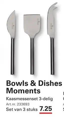 Sligro Bowls & Dishes Moments Kaasmessenset 3-delig aanbieding