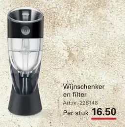 Sligro Wijnschenker en filter aanbieding