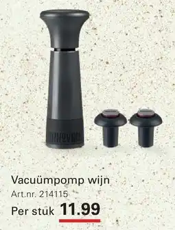Sligro irnovine vacuümpomp wijn aanbieding