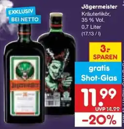 Netto Marken-Discount DE Jägermeister Kräuterlikör aanbieding