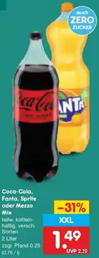 Netto Marken-Discount DE Coca-Cola, Fanta, Sprite oder Mezzo Mix aanbieding