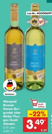 Netto Marken-Discount DE Weingold Rivanaer aanbieding