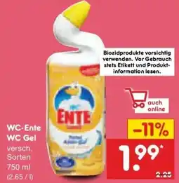 Netto Marken-Discount DE ente wc gel aanbieding