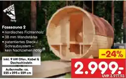 Netto Marken-Discount DE Fasssauna 2 aanbieding