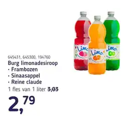 Van Hoeckel Burg limonadesiroop aanbieding