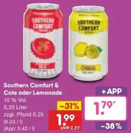 Netto Marken-Discount DE Southern Comfort & Cola oder Lemonade aanbieding