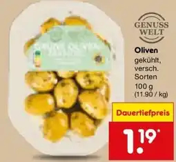 Netto Marken-Discount DE genuss welt oliven aanbieding