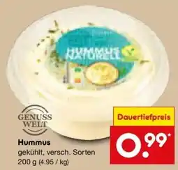 Netto Marken-Discount DE genuss welt hummus aanbieding