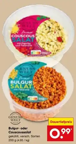 Netto Marken-Discount DE genuss welt bulgur- oder couscous salat aanbieding