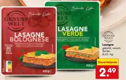 Netto Marken-Discount DE Genuss Welt Lasagne aanbieding