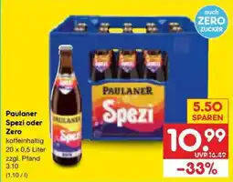 Netto Marken-Discount DE Paulaner Spezi oder Zero aanbieding