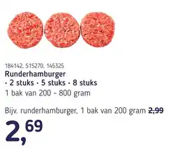 Van Hoeckel Runderhamburger aanbieding
