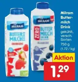 Netto Marken-Discount DE Milram Buttermilch Drink aanbieding