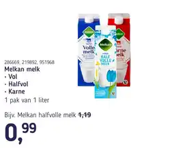 Van Hoeckel Melkan melk aanbieding