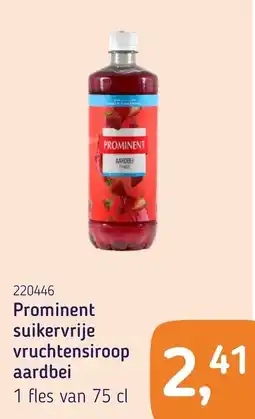 Van Hoeckel Prominent suikervrije vruchtensiroop aardbei aanbieding